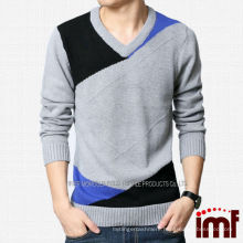 2014 Brilliant Men Pullover Grey Cashmere Hollow Out Sweater